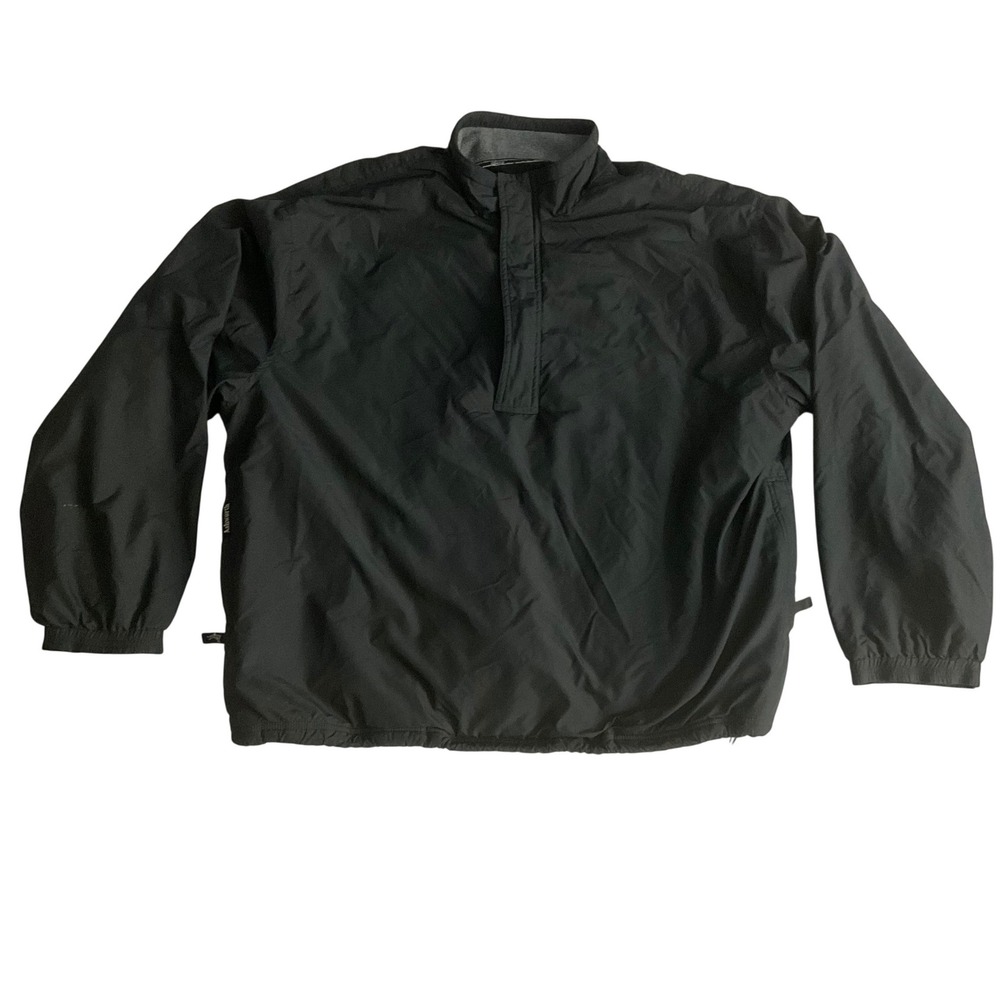 Ashworth Weather Systems Mens Black Wind Resistant Pullover Jacket xl 1/4 zip‎